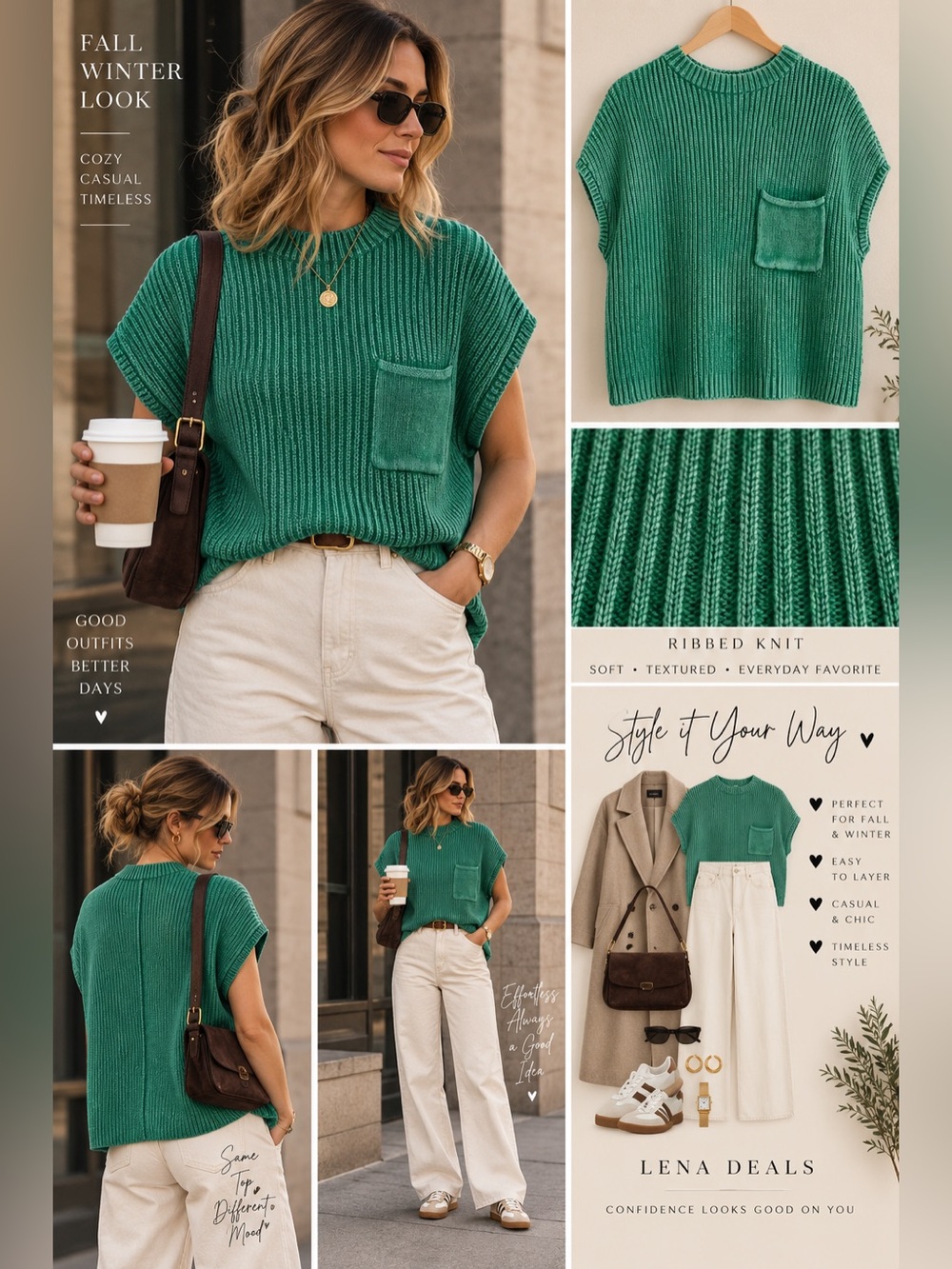 Zenana Washed Mock Neck Short Sleeve Sweater Women’s Sz S/M Kelly Green